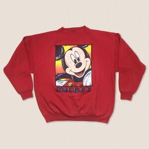 Vintage 90s Mickey Mouse Disney Graphic Sweatshirt Crewneck - Size XL